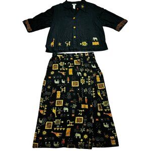 Stonebridge 20W Womens Two-Piece African Safari Print Outfit